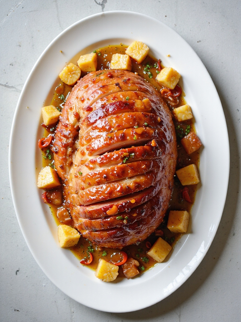 sweet spicy pineapple chili glaze