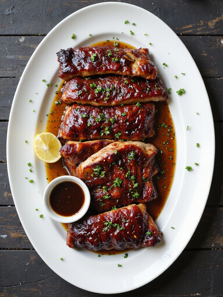 sweet sticky charcoal grilled ribs