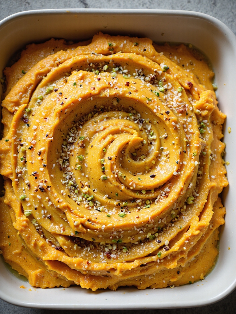 tahini maple roasted squash crunch