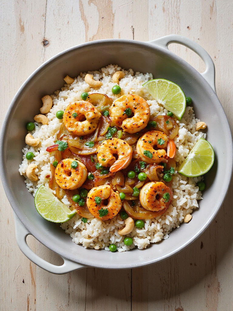 tandoori shrimp coconut rice