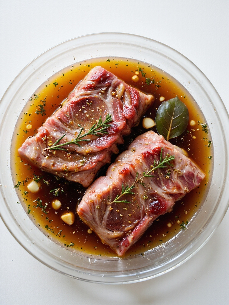 tangy brine enhances juicy ribs