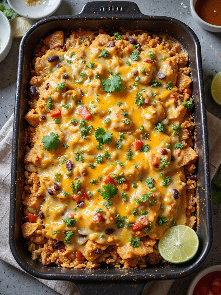 tex mex chicken rice bake