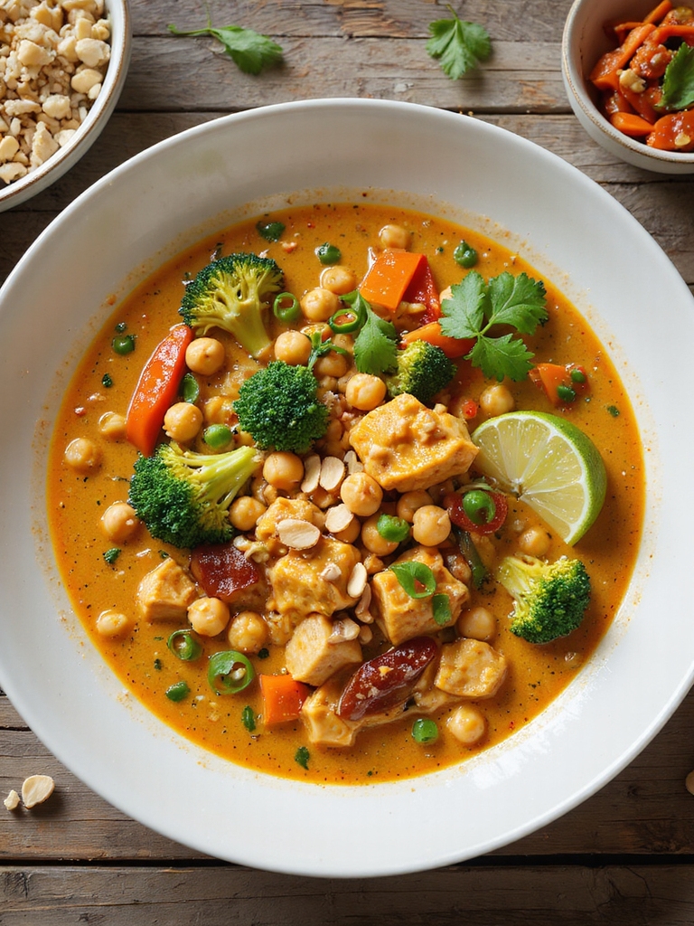 thai inspired coconut chickpea curry