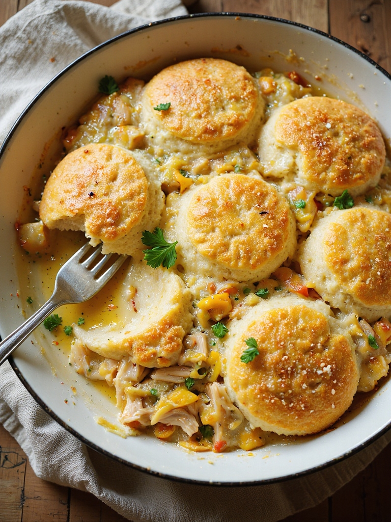 tiktok worthy chicken cobbler casserole