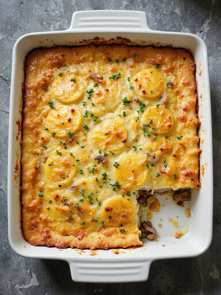 truffled mushroom gruy re potatoes