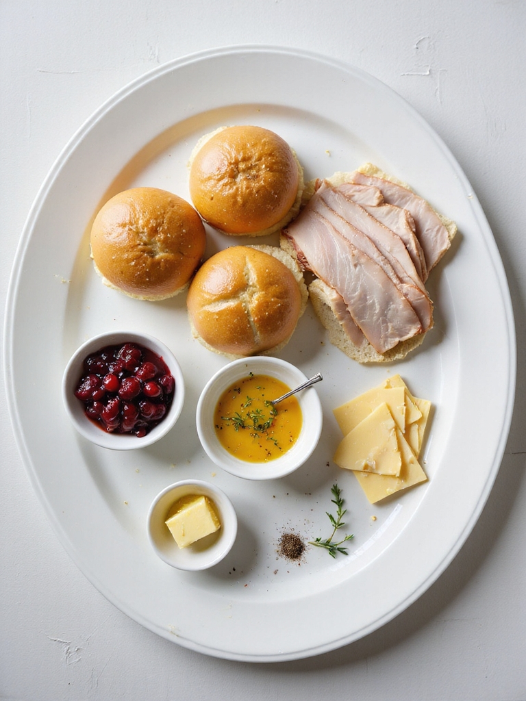 turkey cranberry melted cheese sliders