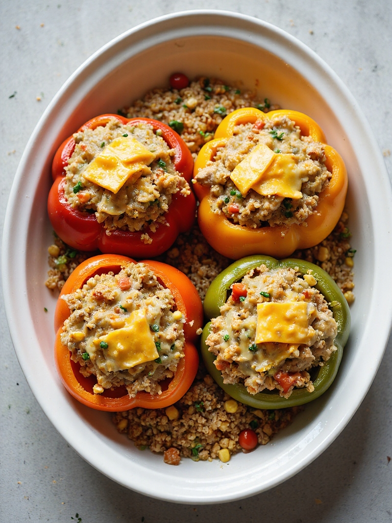 turkey quinoa stuffed peppers