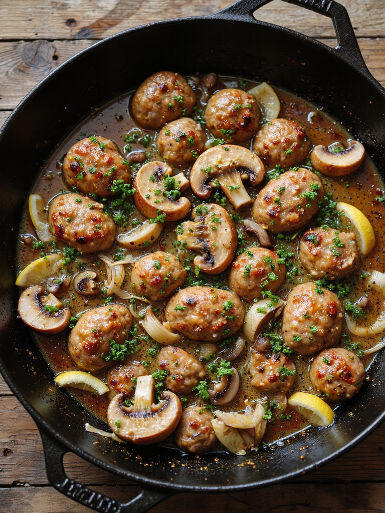 turkey sausage mushroom skillet