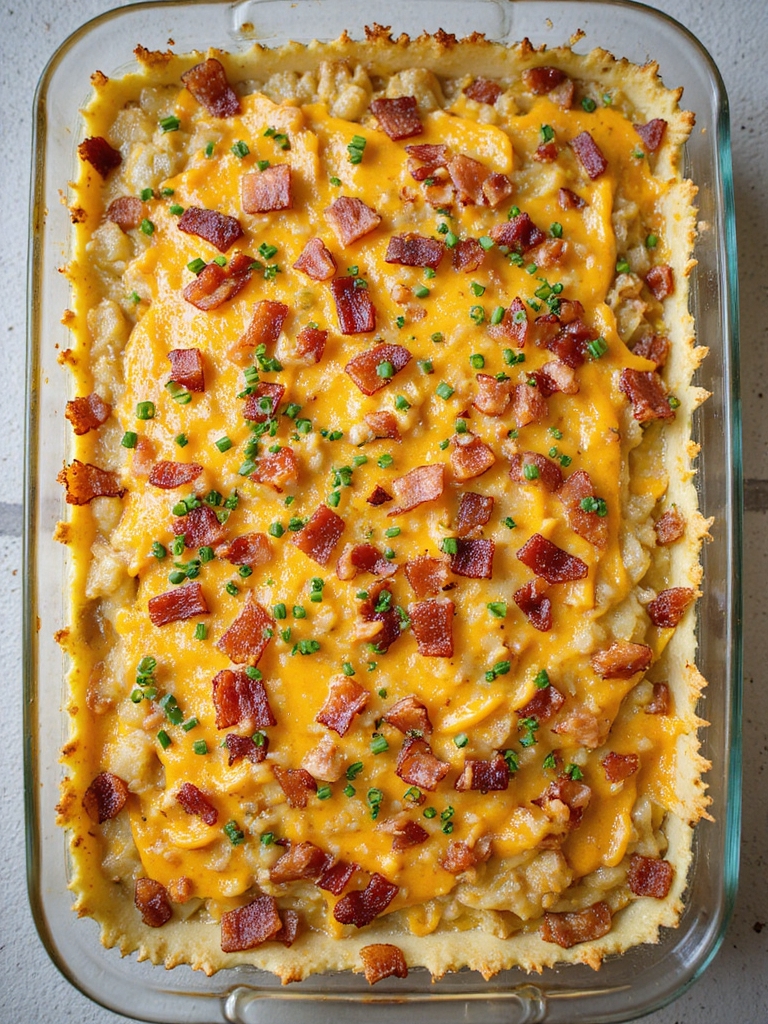 twice baked bacon cheddar casserole