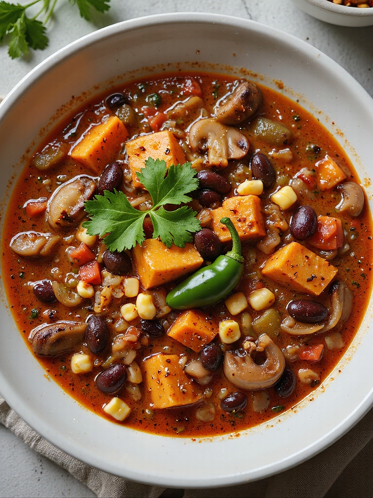 vegetable forward slow cooker chili
