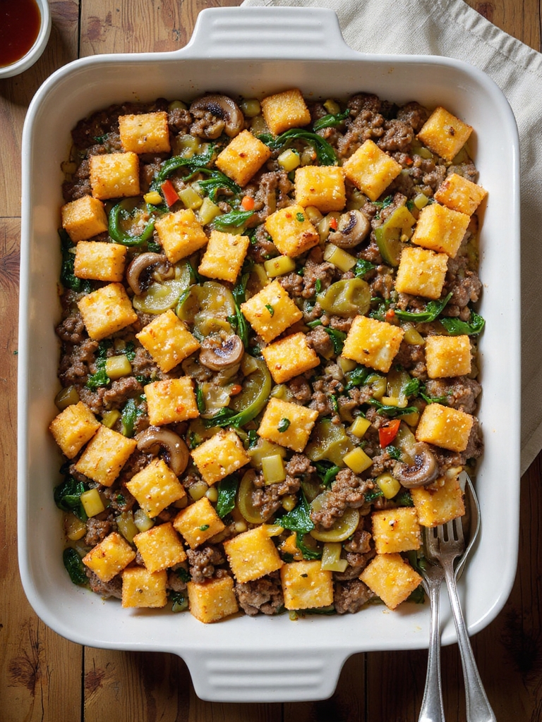 veggie packed cheesy tater casserole