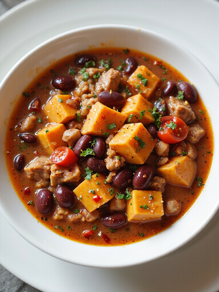 weeknight turkey sweet potato chili
