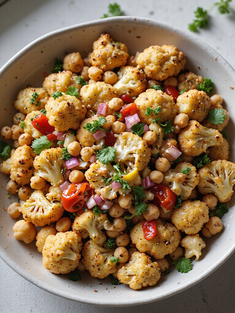 za atar roasted cauliflower salad