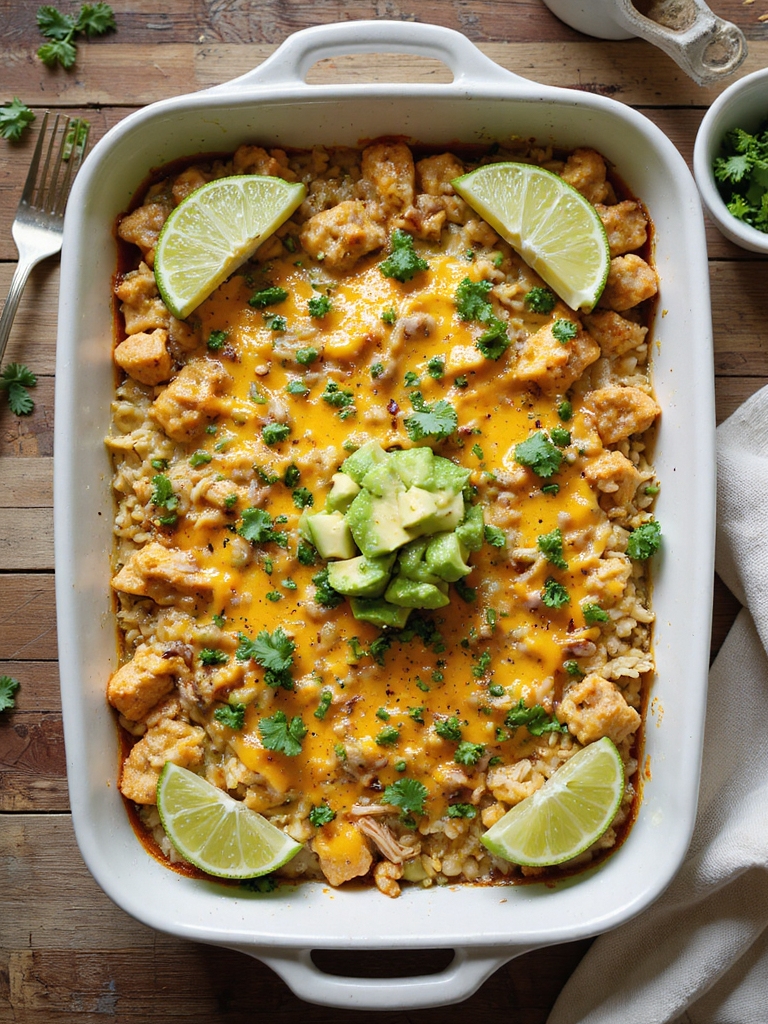 zesty chicken verde casserole