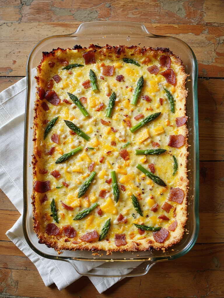 bacon asparagus low carb strata