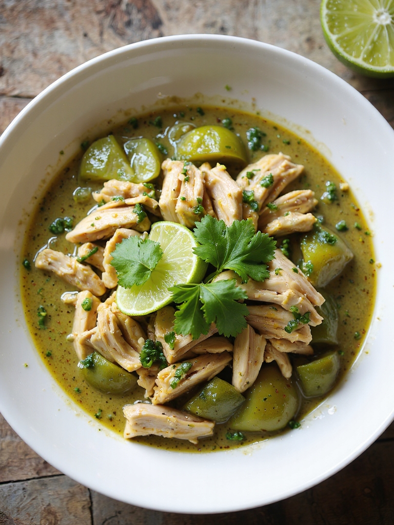 bright tangy slow cooked salsa chicken