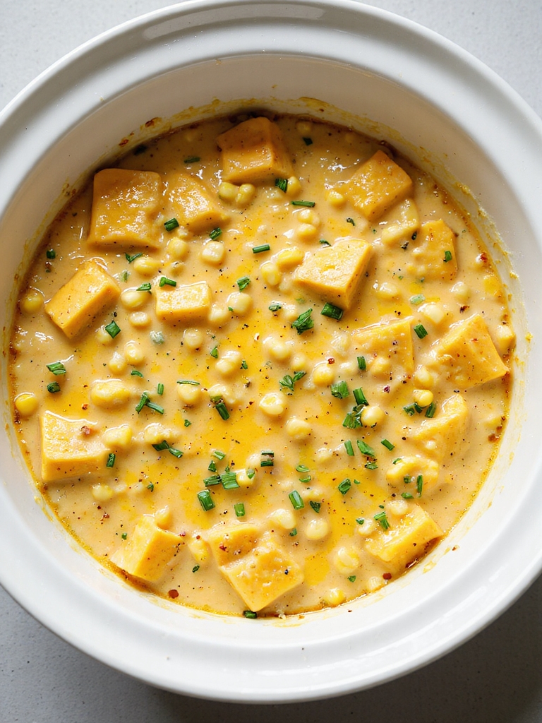 creamy cheddar chive corn casserole