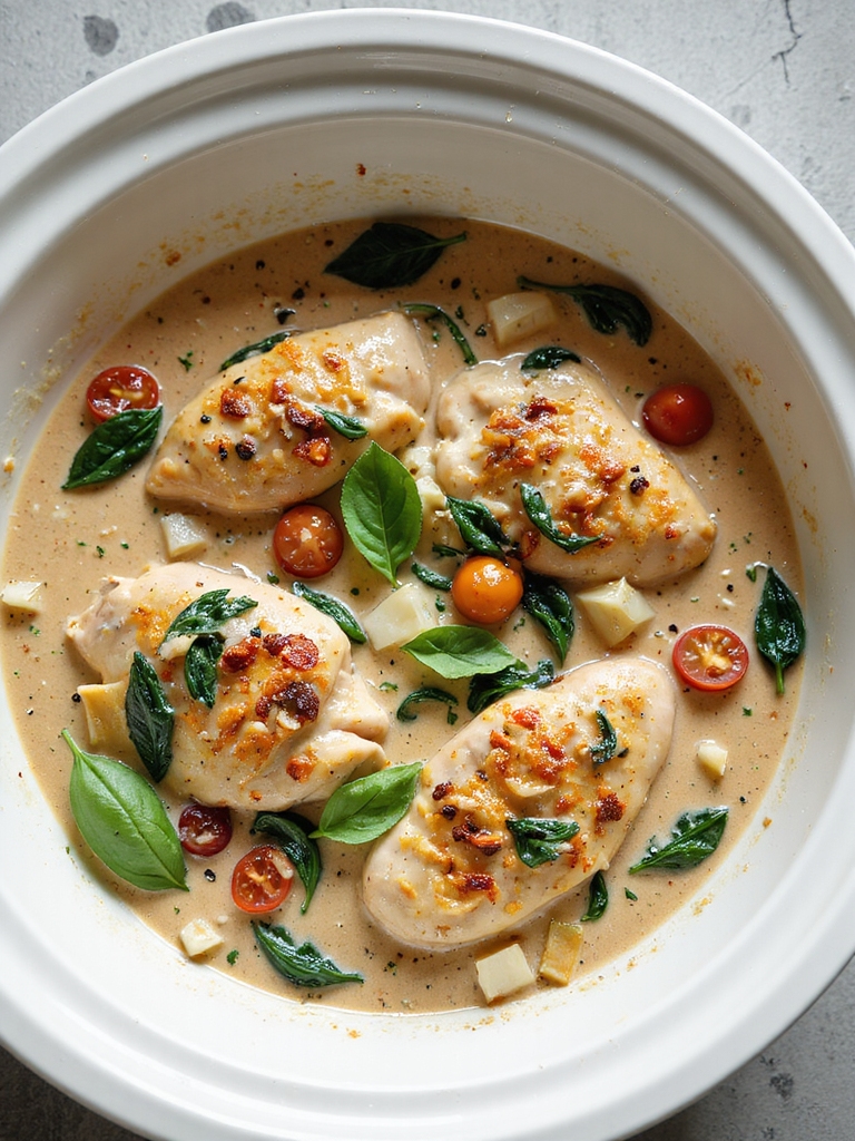 creamy garlicky sun dried chicken