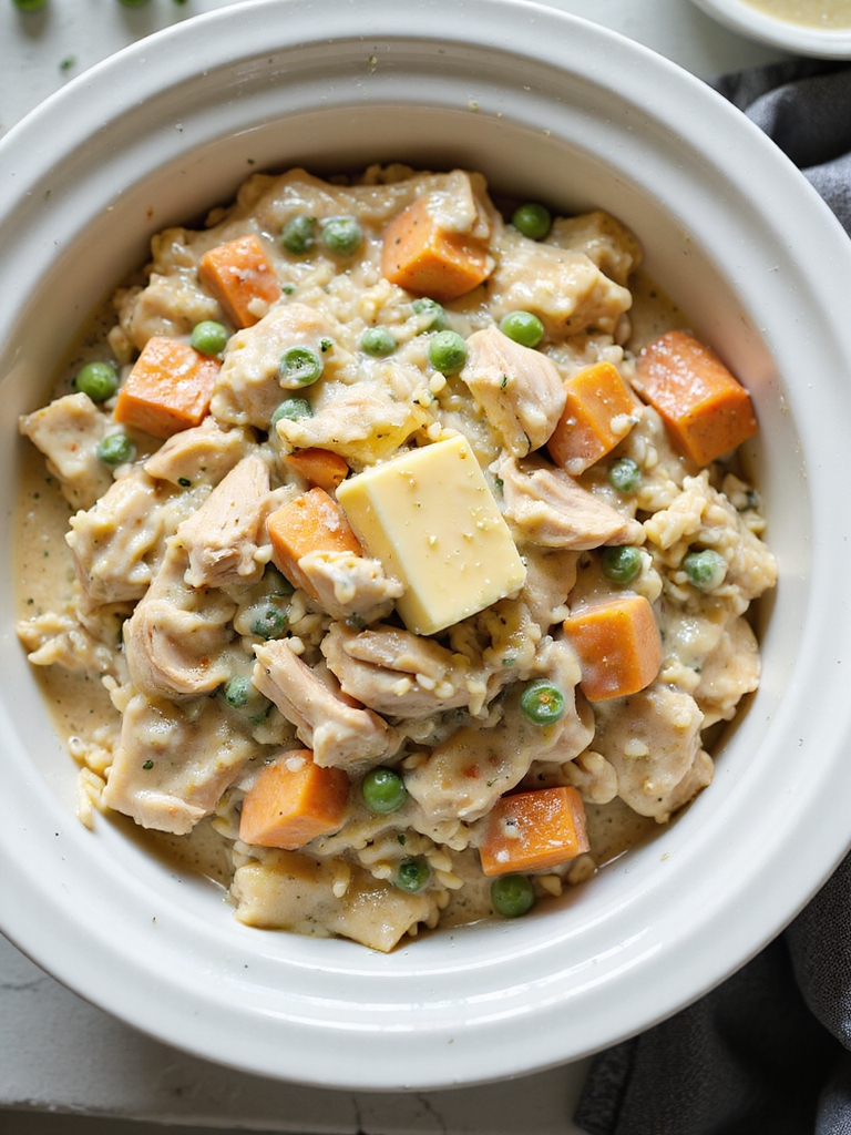 creamy slow cooker chicken rice