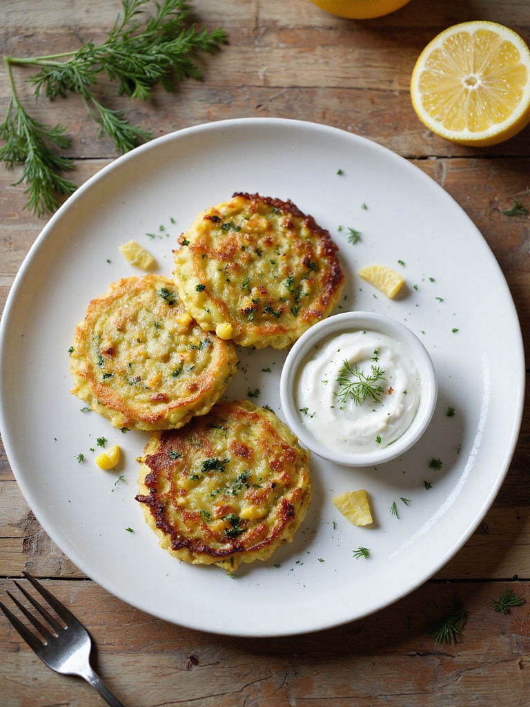 crispy zucchini corn fritters