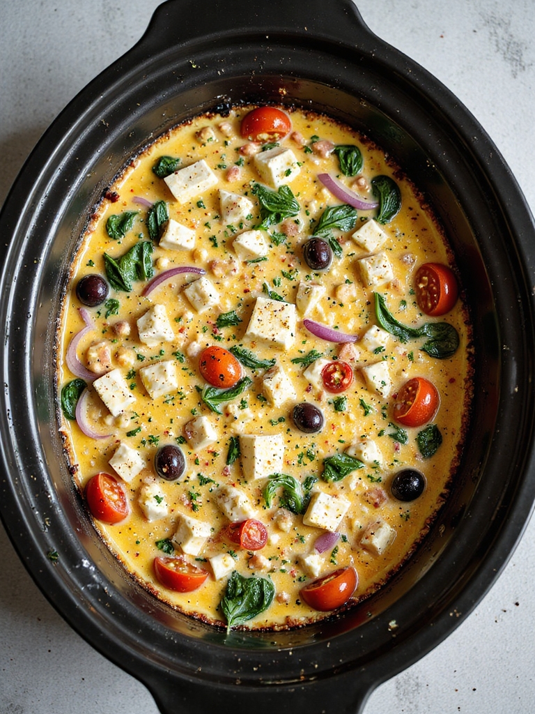 greek inspired feta tomato casserole