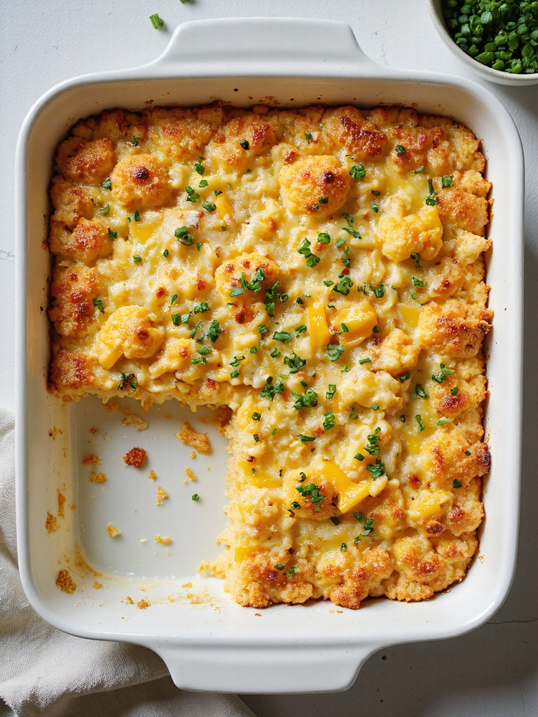 low carb roasted cauliflower casserole