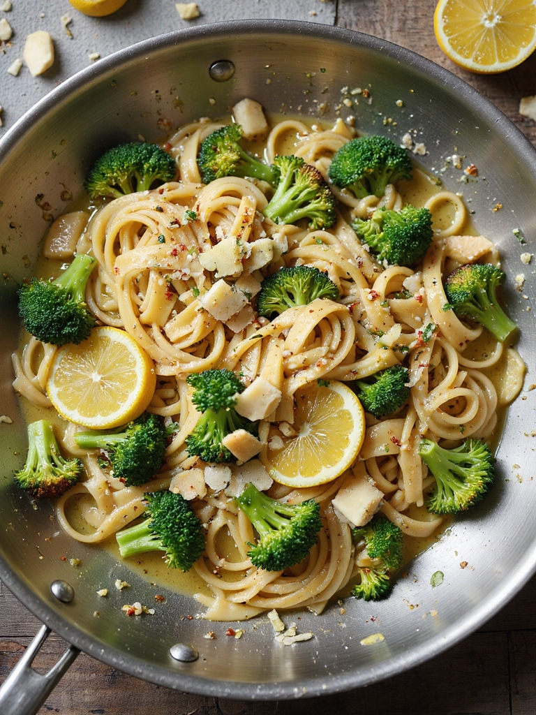 one pan lemon garlic pasta
