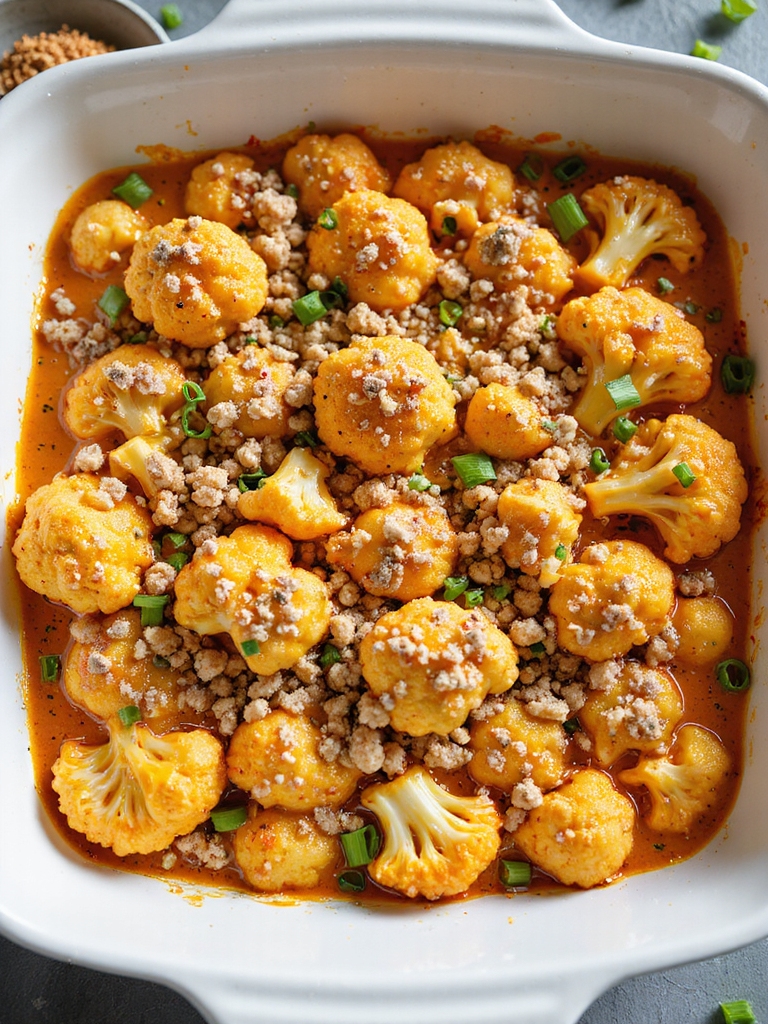 spicy creamy keto cauliflower casserole