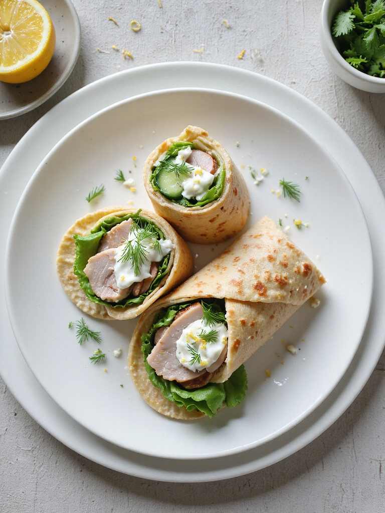 turkey cucumber tzatziki wrap