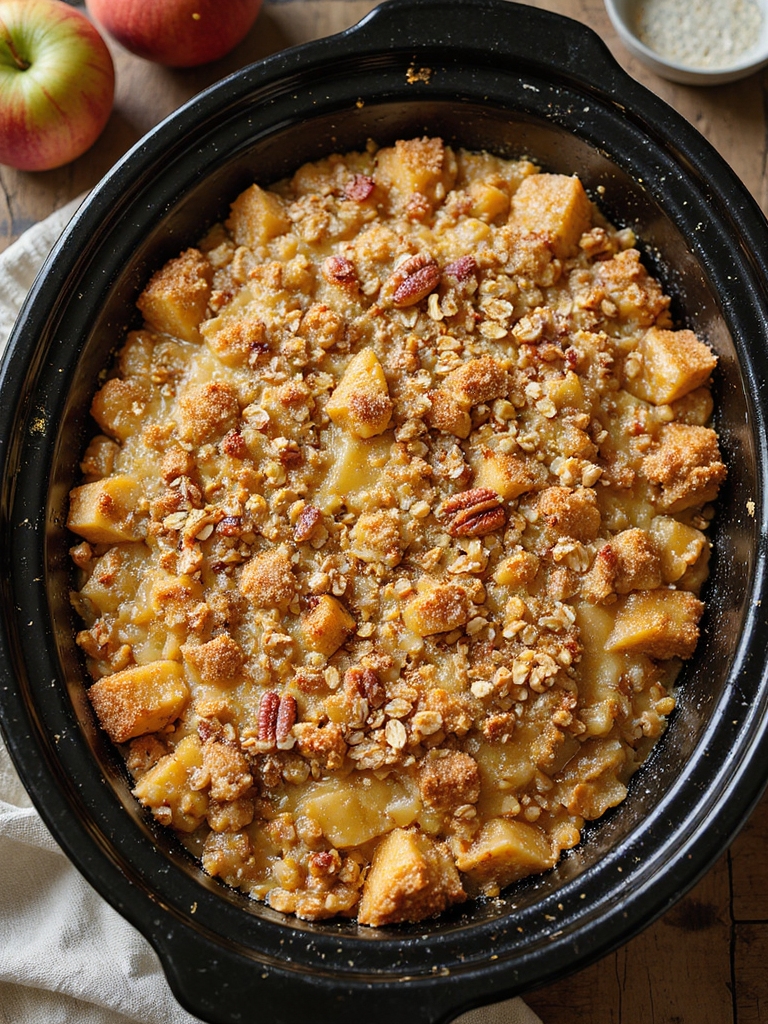 warm cinnamon apple oat casserole