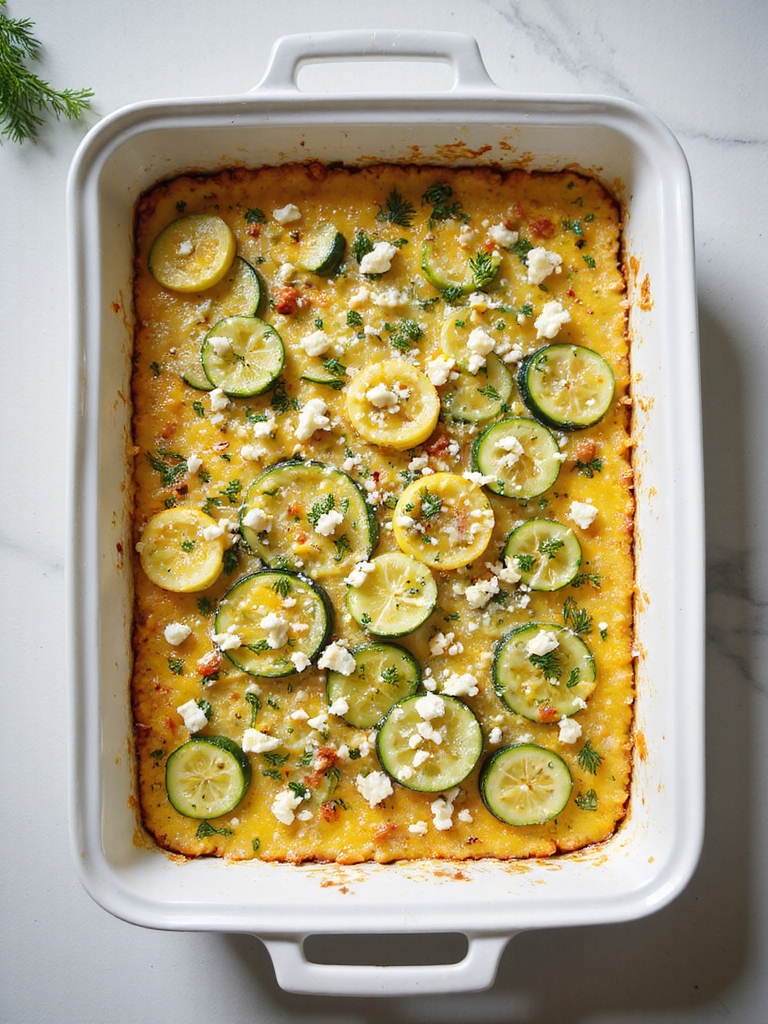 zucchini feta herb casserole